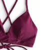 Dameszwemkleding Grote maten badmode Vrouwenbikini's Set Bikini Effen set Badpak Tweedelige gevulde beha's Badmode Strandkleding Bikinisets voor tieners Z0613