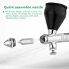 Forniture per tatuaggi aerografo NEOECO NCT-SJ83 Aerografo a doppia azione 9cc 13 oz Tazze fluide Rimozione rapida Spazzola ad aria Design del cappuccio Set di alimentazione a gravità per Model Cake Art 230612