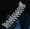 Hair Clips Pearl Zircon Zirconia Tiaras And Crowns Party Evening Dress Headbands For Brides Women Wedding Accessories Bridal Jewelry