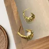 Boucles d'oreilles à tige irrégulière texturée fausse perle goutte crochet cerceau boucle d'oreille pour les femmes mariée mariage classique Simulation bijoux cadeaux