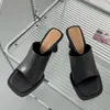 Nouveau bleu pantoufles sandales femmes été 2023 mode bout carré Sexy talons hauts plate-forme chaussures en plein air confortable PU cuir diapositives
