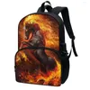 Sacs d'école FORUDESIGNS Étudiant Mode Cartable Adolescent Livre Sac Simulation Cheval Conception Personnalisée Sale Résistant Cadeaux D'anniversaire Garçons