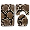 Mats 3 Pcs/Set Anti Slip Doormat Bathroom Toilet Seat Mat Bath Rug Accessories for Toilet Animal Tiger Leopard Print Toilet Cover