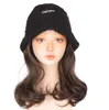 Fashionable Long Hair Wig Hat Integrated with Plush Winter Cap Multiple Styles Available Warm and Stylish