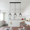 Chandeliers Nordic Retro Industrial Chandelier Creative Personality Modern Simple Bar Bedroom Aisle Black Three-head Small