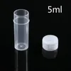 Lagringslådor BINS 50200 PCS 5 ml mini Flatbottomed Plastic Clear Test Rör med skruvmössor Kosmetiska reselotionsbehållare 230613