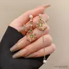 Brincos pendentes requintados para mulheres brinco delicado com borla joias de casamento R230613