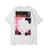 OFFes Designer Fashion Luxurys Vêtements Hommes et Femmes Tees en vrac Tops Homme Casual Street Graffiti Shirt Sweat-shirt T-shirts pour hommes White0nqp