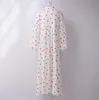 2023 Casual Dresses Heart Print Long Sleeve Dress Women Fashion Loose Vestidos Vintage Female A-line Cotton Summer