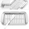 Dinnerware Sets Ceramic Serving Tray Butter Crisper Storage Box 18.5X10.3CM Household Tableware White Plastic Slicer