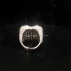 Bague Hip Hop personnalisée bague Moissanite Pass testeur de diamants congelé argent coeur Couple bague 10k 14k bijoux Hip Hop