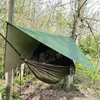Hamacs Camping Jardin Hamac avec Net Mobilier d'extérieur Lit Force Sommeil Balançoire Portable Suspendu