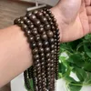 Lösa ädelstenar naturliga stenbronzit runda distanspärlor för smycken som gör DIY -halsband armband grossist 4 6 8 10 12 mm 15 tum