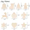 Crafts 100PCS Wooden Christmas Ornaments DIY Wooden Slices Christmas Tree Hanging Decorations DIY Holiday Craft Project Kit for Kids