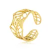 SpiderMan-Ring, verstellbare Öffnung, Edelstahl-Spinnennetz-Ring, vergoldete Silberfarbe, stilvoller Schmuck, Geschenk mit Box, Großhandel und Dropshipping unterstützt