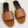 Ladies slippers esigner slippers classic sandals leather fashion shoes beach flip-flops size 34-42