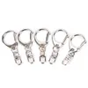 Nyckelringar 100st DIY Polished Keyring Keychain Split Ring Short Chain Metal Swivel Clasp Hooks Jewellery Making Parts 230612