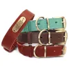 Hundehalsbänder und Leinen, personalisiertes Hundehalsband und Leine-Set, echtes Leder, Haustierhalsbänder, Hundeleine für kleine und große Hunde, XXS-XL 230612