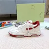 Designer Luxo de sapatos casuais fora do escritório Ooo Red White Sneaker Lart Top Sneakers Treinadores com caixa original