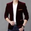 QNPQYX New Mens Fashion Blazer British's Style Casual Slim Fit Giacca da uomo Blazer da uomo Cappotto Terno Masculino Plus Size