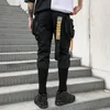 Pantaloni Primavera Autunno Pantaloni hip hop Pantaloni cargo harem da uomo Lunghi Grandi tasche Cerniere Bianco Nero