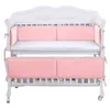 Sängskenor Solid Crib Bed Bumpers för baby höjande antikollision Soft Roll Playpens Fyra stycken födda sovrumstillbehör 132x24.5cm 230612