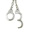 Portachiavi Creative Man Handcuff Charms Charms Case Keyring Chaveiro Keyring Chaveiro