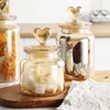 Förvaringslådor BINS HEARTHAPED GLASS JAR TEALED TEA CANS HOME LARGECACACITY CANDY NUT COFFEE BEAN CHICTY CONTAINER 230613