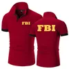 Polos para hombres FBI United States Shield Impresión para hombres Polos de verano Camisas Moda de alta calidad Deportes casuales Tops de algodón de manga corta 230613