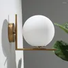 Lámparas de pared Lámpara moderna Aplique de vidrio Luminaria Bola de luz Luminaria Abajur para baño Dormitorio E27 Base Iluminación para el hogar Lamparas