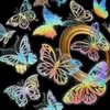 Kids Toy Stickers 100pcs Cute Cartoon Anime Laser Holographic Aesthetic Butterfly Decal Scrapbook Laptop Phone Car Funny Sticker for Girl 230613