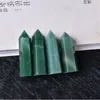 Ponto de cristal natural torre de energia de jade verde Ornamento de artes Varinhas de cura mineral reiki habilidade bruta pilar de quartzo Vbmxh