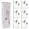 Geschirrssätze 24PCS Edelstahl -Messer -Gabel -Gabel Spoon Flätsgeschirr Set Gold Geschenkbox Tragbares Küchengeschirr Abendessen