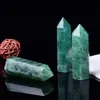 Fluorite verde naturale Lucido grezzo Torre di energia Ornamento artistico Bacchette curative minerali Pilastri di quarzo abilità grezza Reiki Btmmn