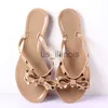 Tofflor Hot 2022 Fashion Woman Flip Flops Summer Shoes Cool Beach Big Bow Flat Sandals Brand Jelly Shoes Sandaler Girls Storlek 36-41 J230613