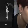 Studörhängen Mens Single Spike rostfritt stål Cross Earring killar smycken idol kpop dna rock hip hop grunge punk dolk öronklipp unisex