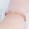 Wholesale Fashion 6mm Width Stainless Steel Cut Hollow Out Stars Around Clasp Cuff Star Bracelet for Gift
