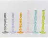 Candle Holders Transparent Glass Holder Colorful Candlestick Table Centerpiece Decor Plant Hydroponics Container Restaurant Craft