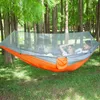 Hammocks Outdoor Super Light Camping Hammock 260x140cm Tyg Net Hammock Travel Leisure Portable Hammock Swing