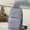 Avenue Slingbag Herren Brusttasche Designer Umhängetasche aus schwarzem Canvas und Leder Umhängetasche Damen Taillengürteltasche Reißverschlusstasche auf der Vorderseite Nicht abnehmbarer verstellbarer Riemen