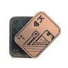 Dekompressionsleksak AA KK Metal Poker Push Card Toys Novelt Fidget Spinning Top Office Stress Relief Gift 230612