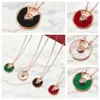 High edition designer necklace Single sided amulet charms pendant couple crystal love pendant necklaces necklace luxury designer pendant collares 5A brand box