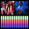 RGB LED Glow Foam Stick Cheer Tube Colorful Light Glow In The Dark Birthday Wedding Party Supplies Festival Party Decorations JN13