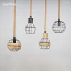 Luminárias pendentes Lâmpada de corda vintage estilo americano luz de ferro forjado barra de café sala de jantar Hanglamp para iluminação doméstica