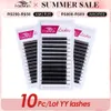 Outils de maquillage 510 PCS Fadvan YY Forme Extensions de cils noirs Deux cils à pointe Premade Fan Lashes Faux Mink YY Lashes 230612