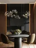 Chandeliers Nordic Living Room Lamp Simple Modern Atmosphere Light Luxury Bubble Dining Chandelier Glass Bulb Hanging