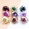 Flores secas 10pcs seda peony srtificial for home wedding decoração diy pompons chralth wreath plástico falso