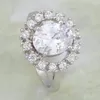 Bröllopsringar Garilina Luxury Silver Color Overlay White CZ Anniversary For Women Gift Fashion Jewellery Ring Storlek 6 7 7.5