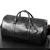 Duffel Bags 2023 Moda Erkekler Vintage Timsah Timsah Desen Deri Seyahat Çantaları Erkek Omuz Messenger Dizüstü