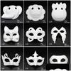 Party Masks Makeup Dance White Embryo Mod Diy Painting Handmade Mask Pp Animal Halloween Festival Paper Face Dbc Drop Delivery Home Dhq6O